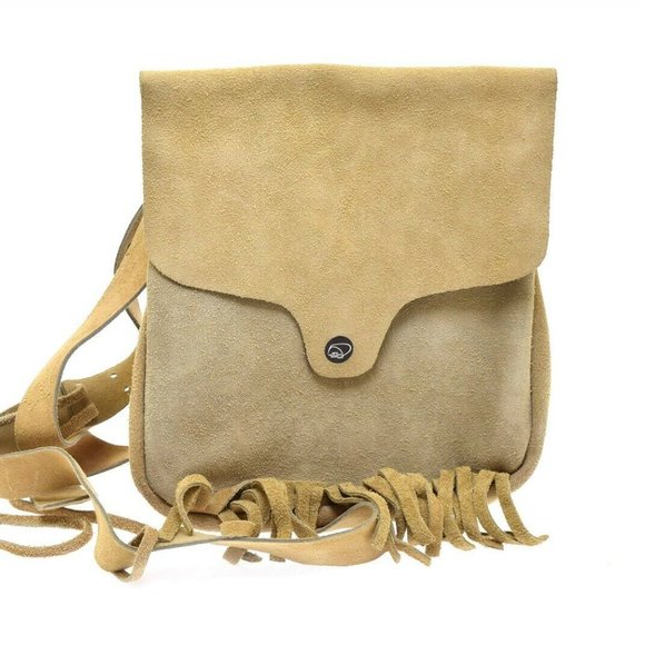 Unbranded Handbags - Vintage New Zealand Tan Beige Suede Purse Crossbod